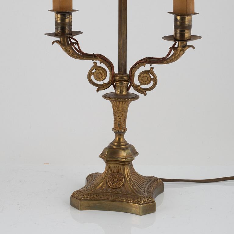 A pair of Empire style table lamps, first half of the 20th Century.