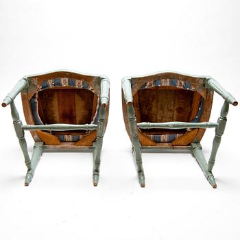 STOLAR, ett par, gustaviansk stil, 1800-tal.