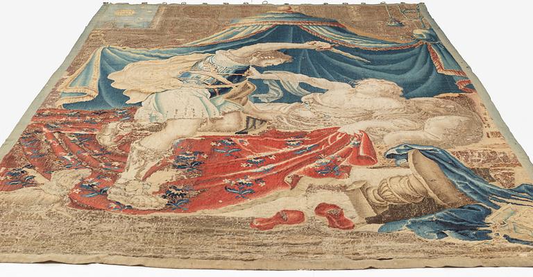 A tapestry, "The death of Messalina", c. 312 x 220 cm, France/Flanders, 17th century.