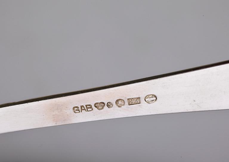 BESTICKSERVIS, 108 delar, silver, Rosenholm, Jacob Ängman, 1900-talets mitt/andra hälft. Tot vikt ca 3600 gram.