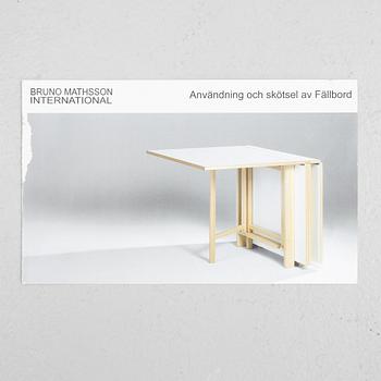 Bruno Mathsson, a "Maria Flap", dining table, MAthsson International, Värnamo, Sweden, 2017.