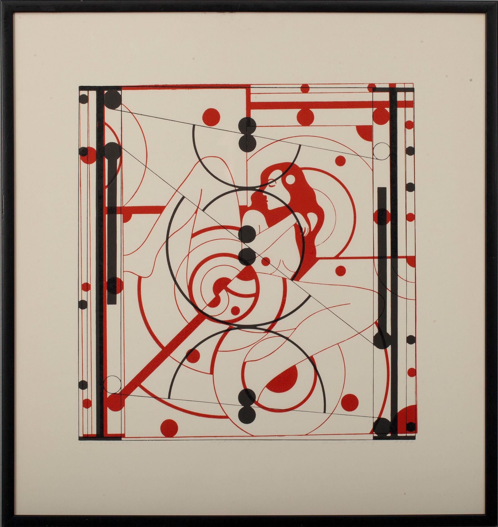 LEONHARD LAPIN, serigrafi, signerad och daterad 1980, numrerad 6/40.