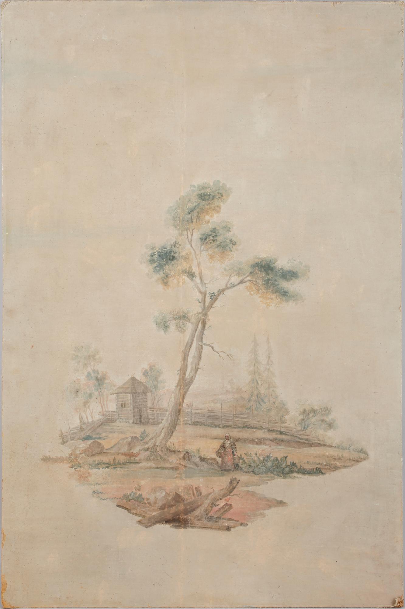 VÄGGFÄLT, 4 st, från Ekholmsnäs gård, 1700/1800-tal.