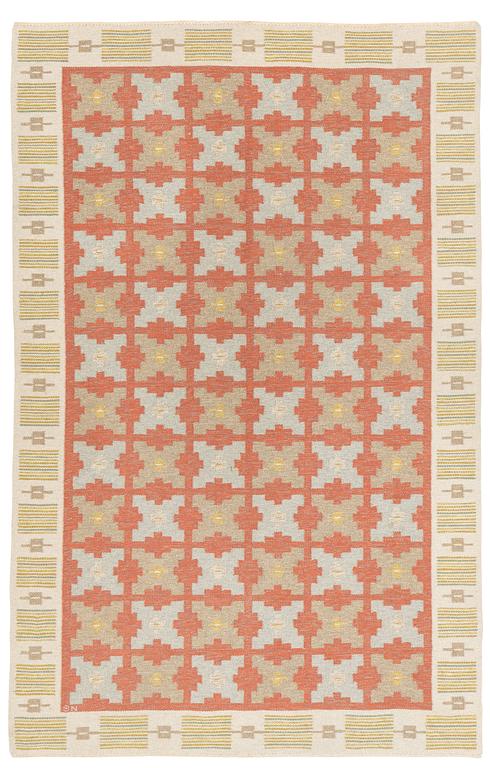 Svea Norén, matta, gobelängteknik, 307,5 x 198 cm,  signerad SN.
