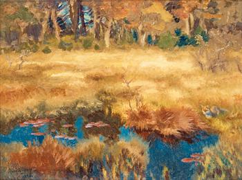 113. Bruno Liljefors, Autumn landscape with fox.