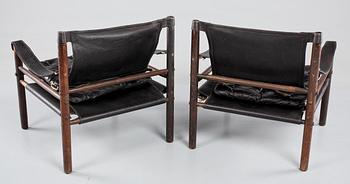 FÅTÖLJER, ett par, "Sirocco", Arne Norell, Norell Möbler AB, 1960/70-tal.
