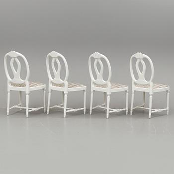 STOLAR, 4 stycken. Gustaviansk stil, 1900-talets andra hälft.