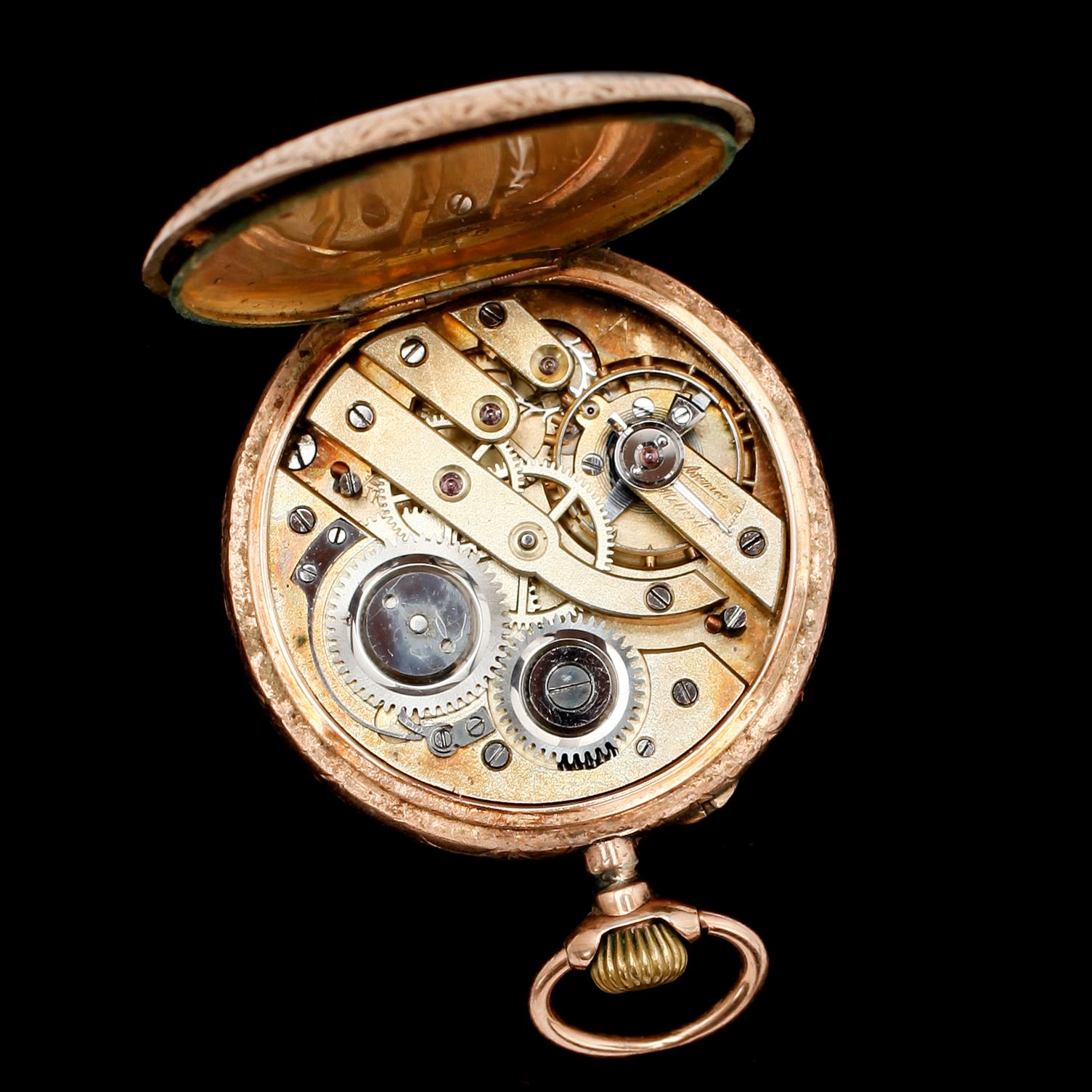 FICKUR, 14 k guld, sekelskiftet 1900.