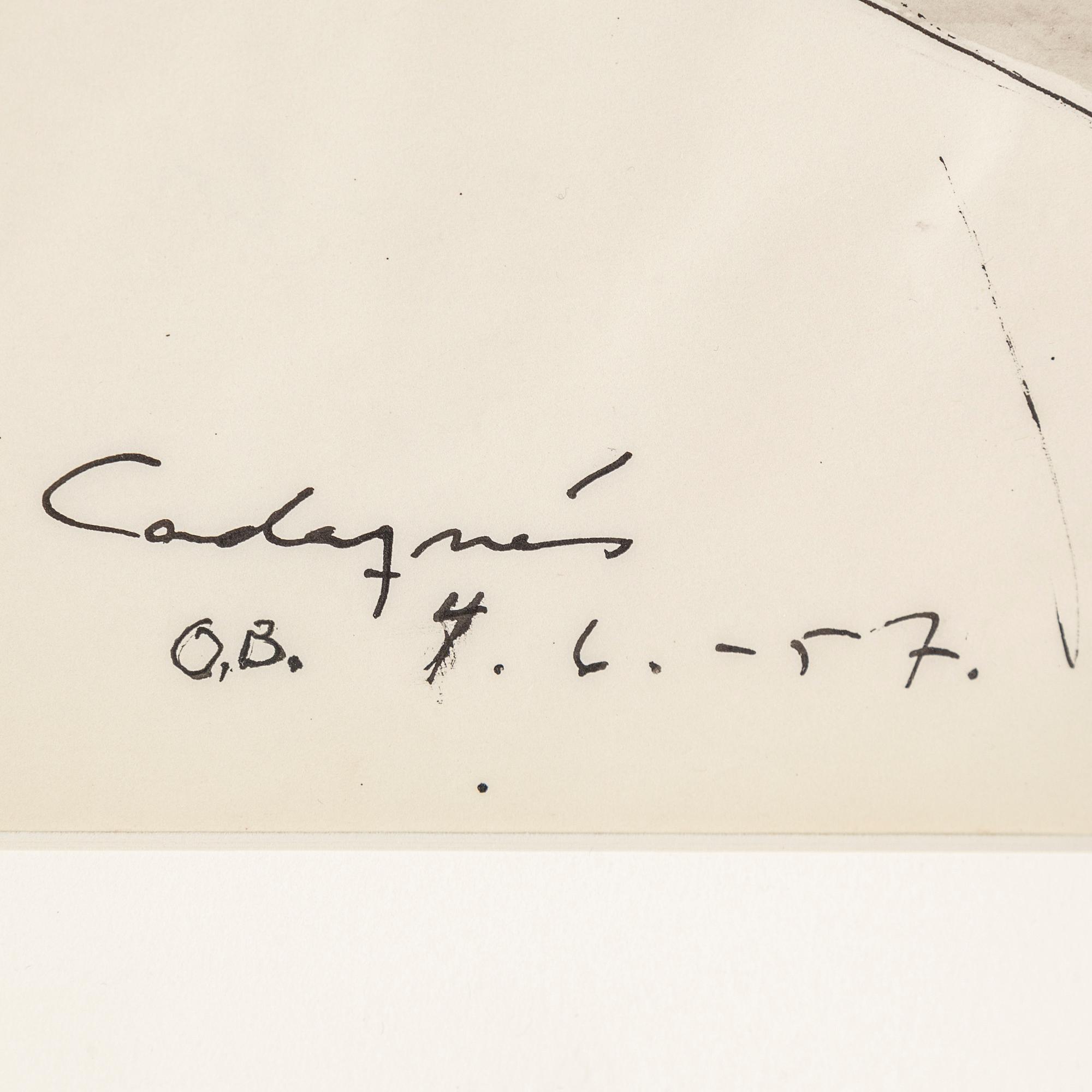 OLLE BONNIÉR, watercolor, signed and dated Cadaqués 4.6.-57.