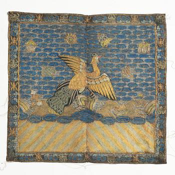Ämbetsmannainsignia/buzi, Kina, Qingdynastin, 1800-tal.