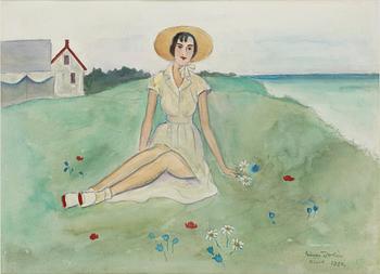 205. Einar Jolin, Girl on summer meadow.