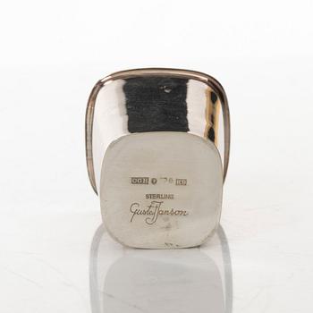 Five silver beakers and a salt cellar, including mark of Gustaf Jansson, CG Hallberg, Stockholm 1960.