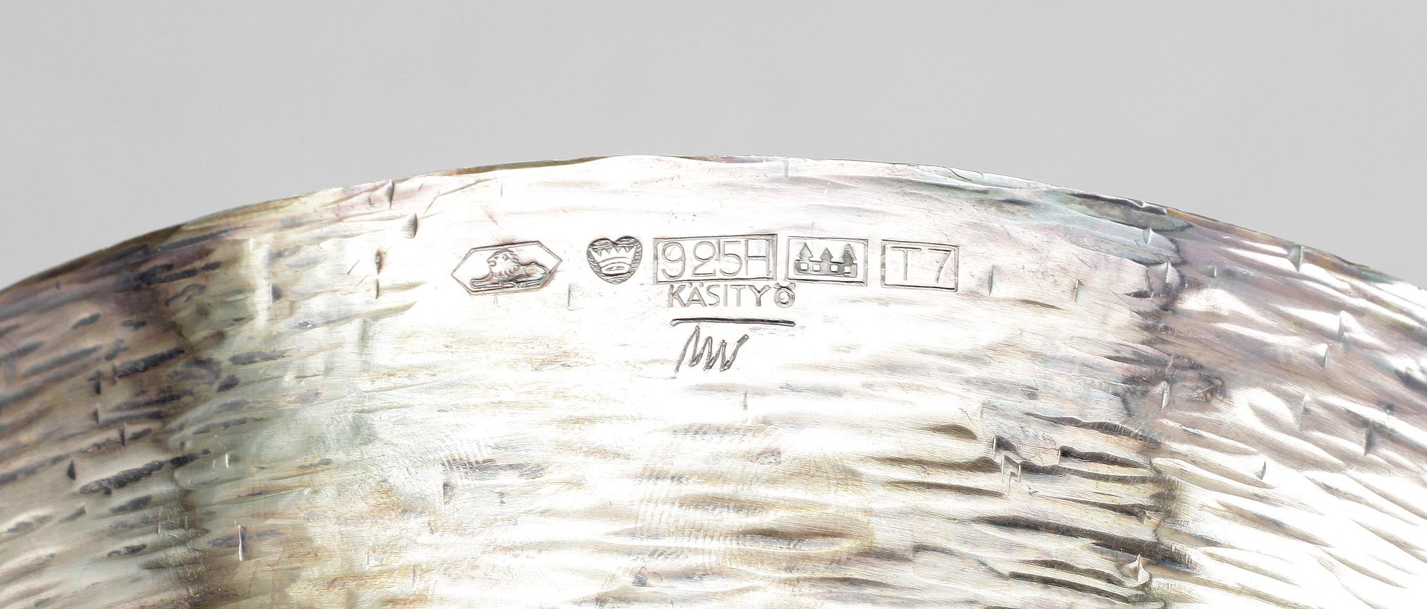 SKÅL, silver, Tapio Wirkkala, Finland, 1972. Vikt ca 307 g.