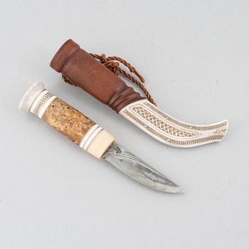 Bill Öberg, a reindeer horn knife, Gällivare.