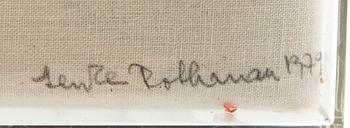 Lenke Rothman, "Blommor, inristad", blandteknik, 1979.