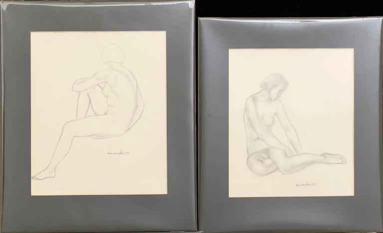 MAX WALTER SVANBERG, four signed and dated drawings.