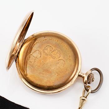 FICKUR, 14K guld, savonett, 1900-talets första hälft.