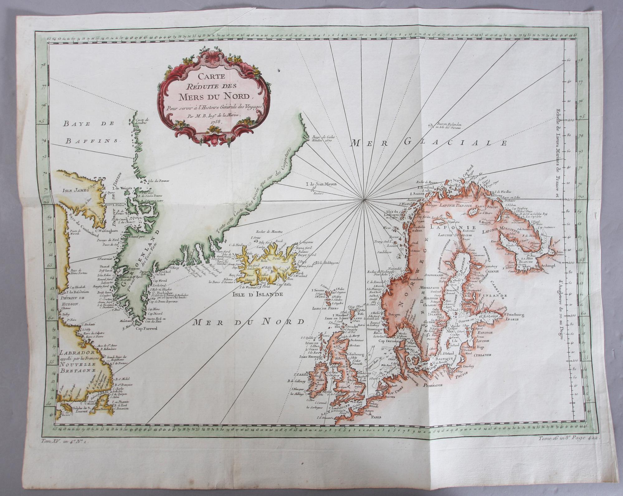 KARTA, M Bellin, 1758.