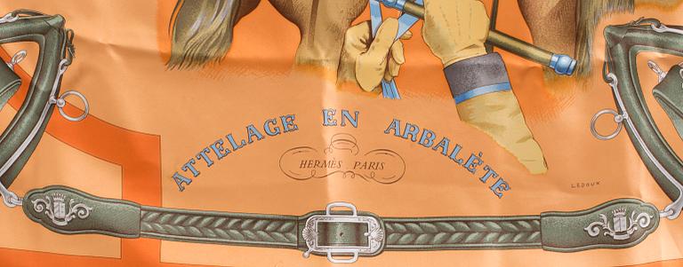 HERMÈS, "Attelage en Arbalète", Scarf.