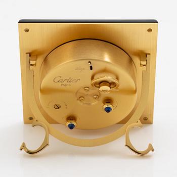 Cartier, Paris, "Pendulette", table clock, ca 75 x 75 x 7 (23) mm.