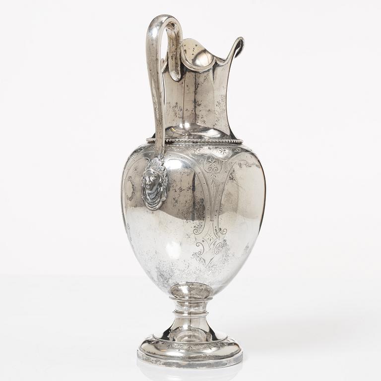 A silver claret jug, David Andersen, Norway, early 20th Century.