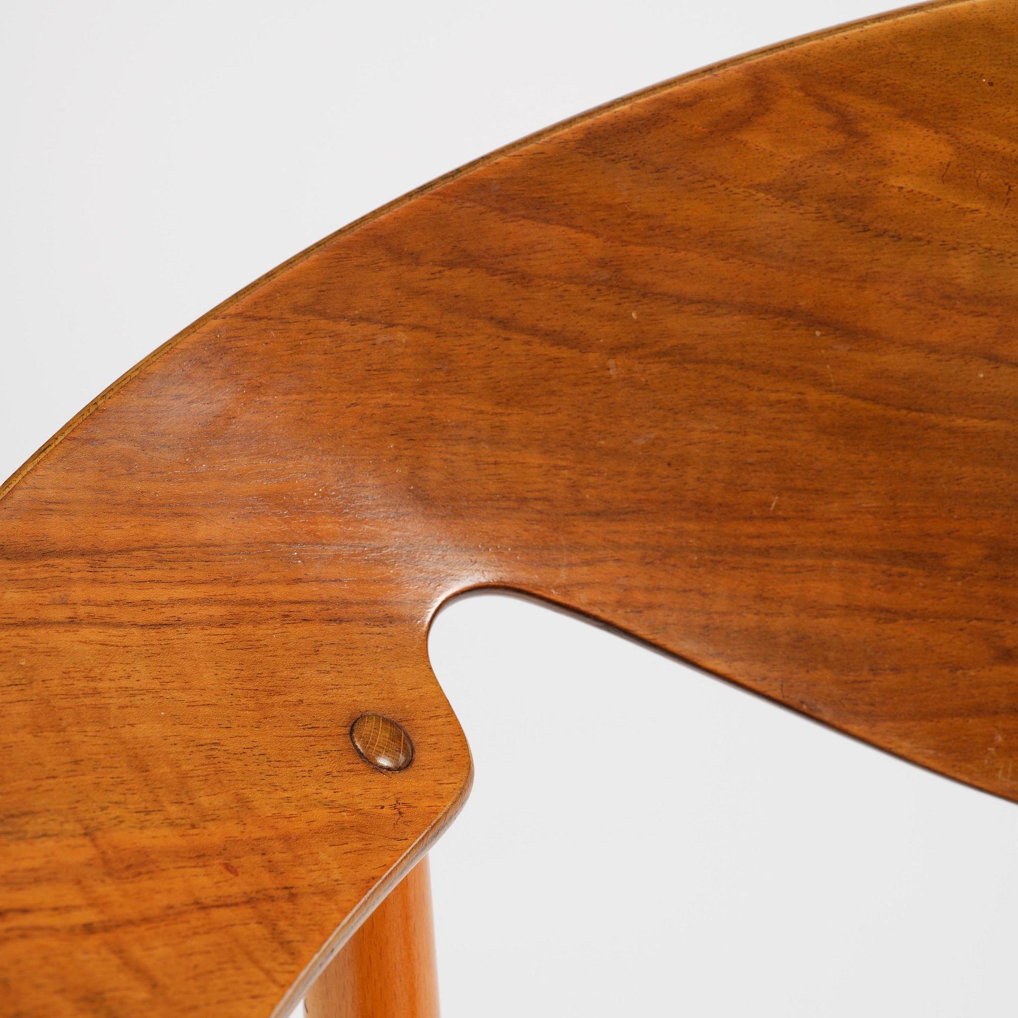 Ejner Larsen & Aksel Bender Madsen, a "Metropolitan" chair, Fritz Hansen, Denmark, 1950s.