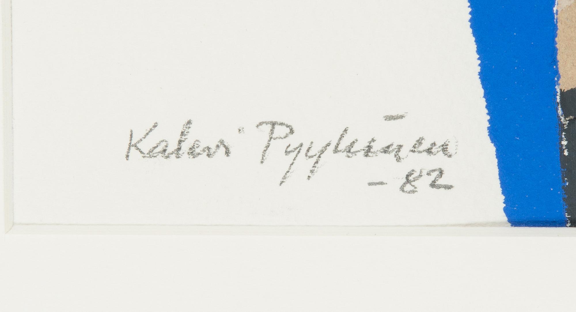 Kalevi Pyykönen, a set of three collages,  signed and dated -82.