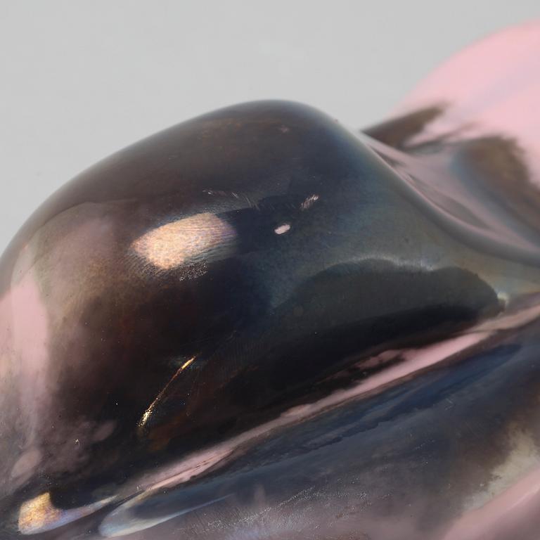 A glass sculpture by Olle Bronzén for Kosta Boda, limited edition 300, signed.