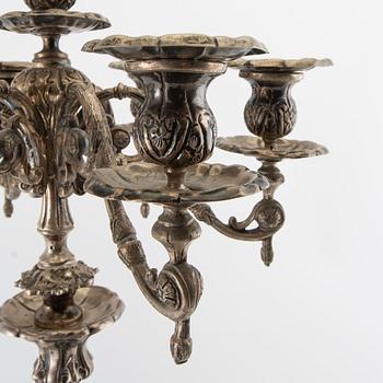 Candelabrum silver Louis XV style possibly Austria around 1900.