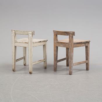 A set of four chairs, 19th century.