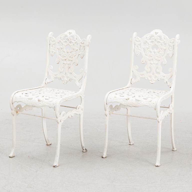 Garden furniture, 3 pieces, mid-20th century.