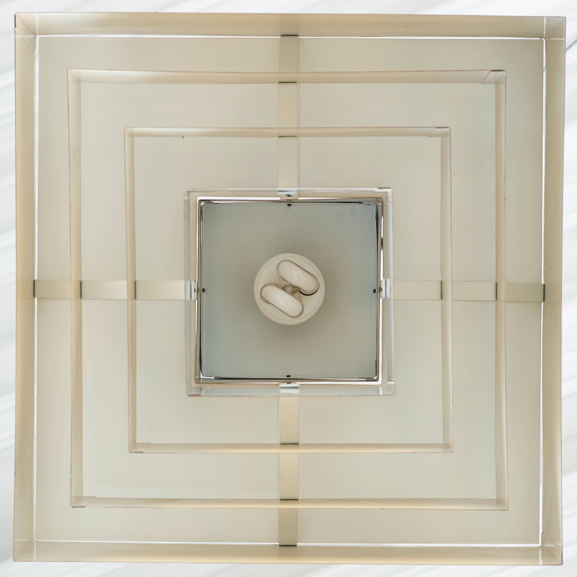 Hans-Agne Jakobsson, a brass and white lacquered "C 896/M" ceiling light, Markaryd, Sweden 1960's-70's.