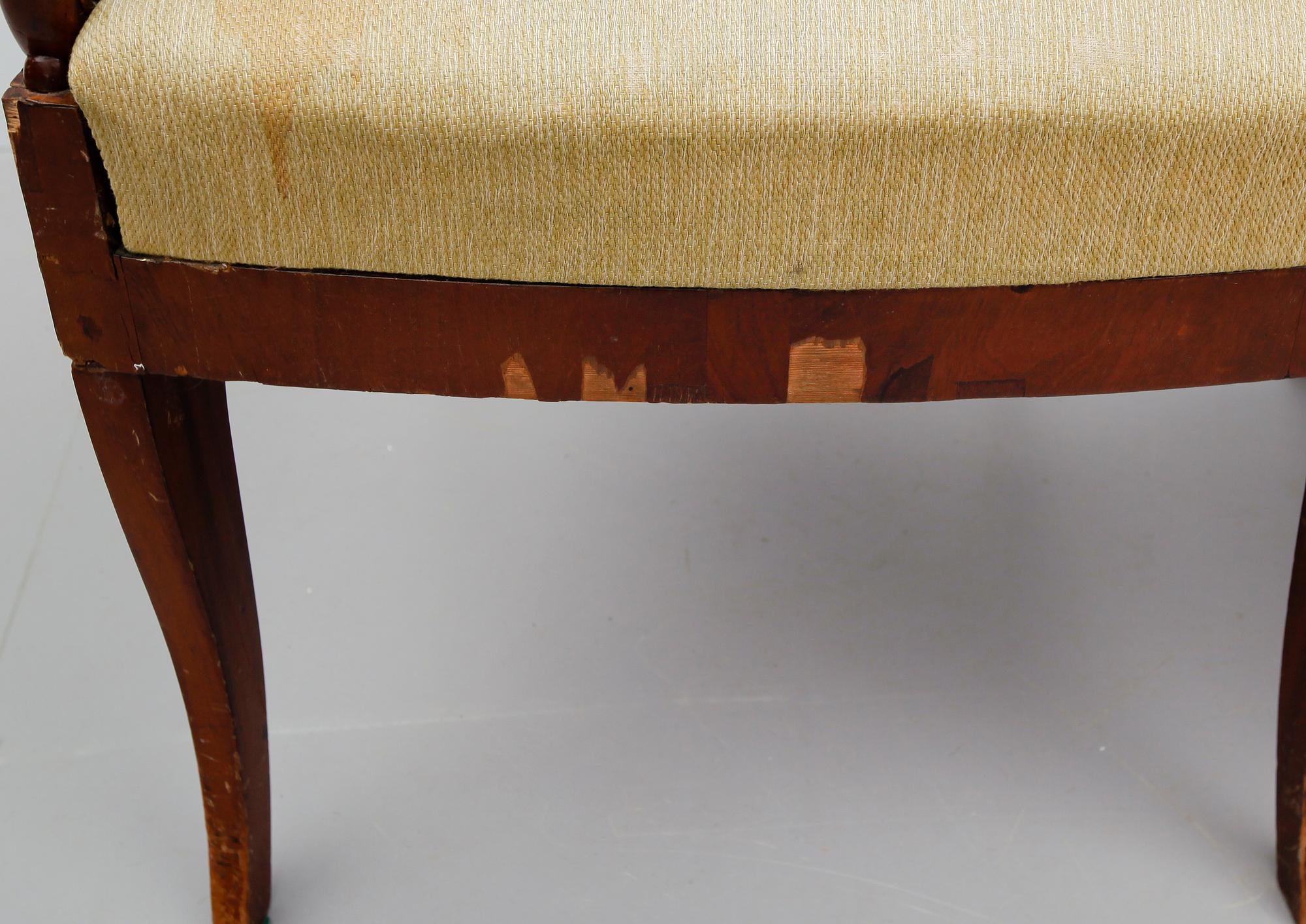 KARMSTOLAR, 1 par, Ryssland/Baltikum, 1800-talets första hälft.