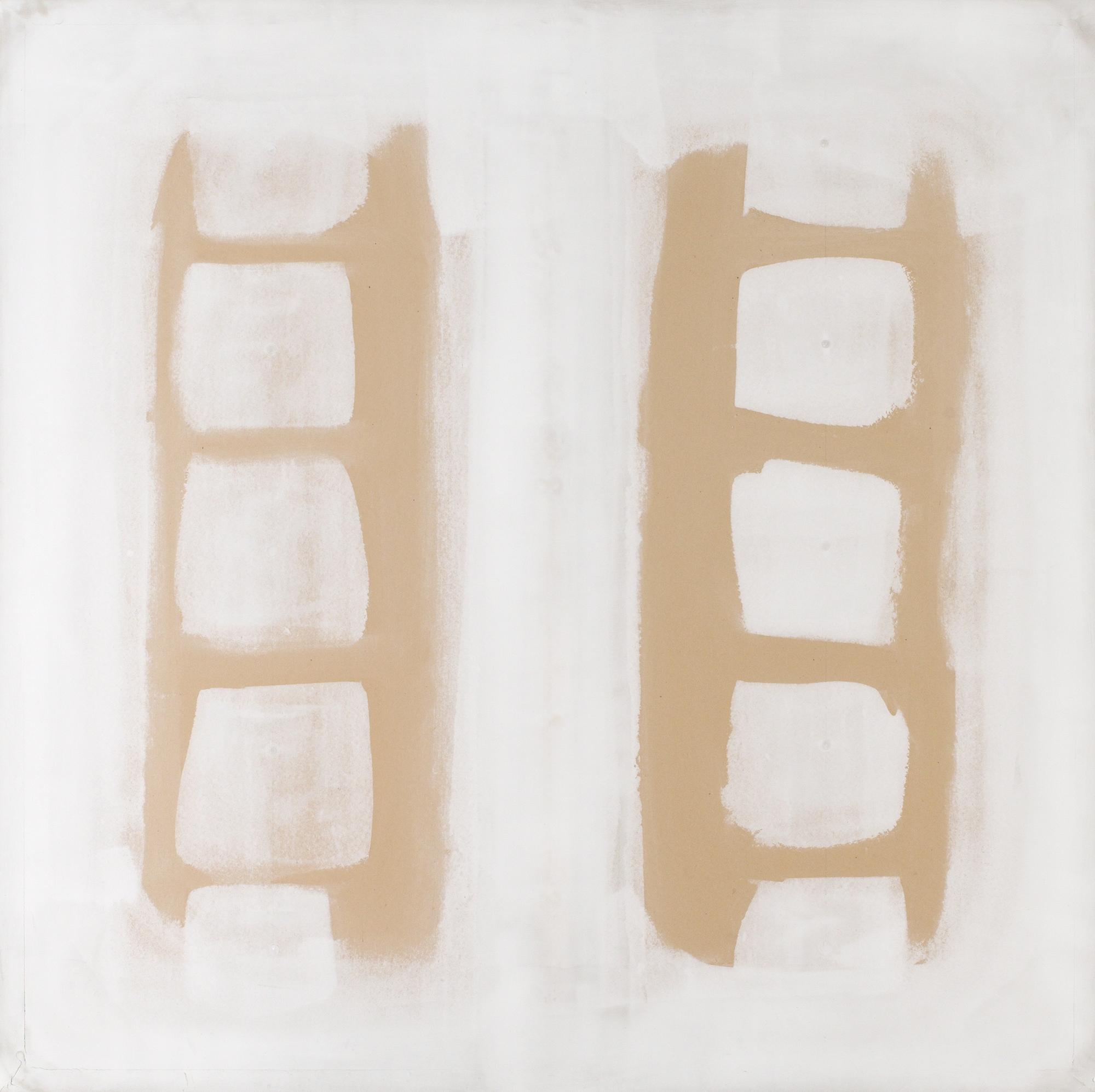 Clay Ketter, "Sketch for white over grey"
Wallpainting with steel edges.