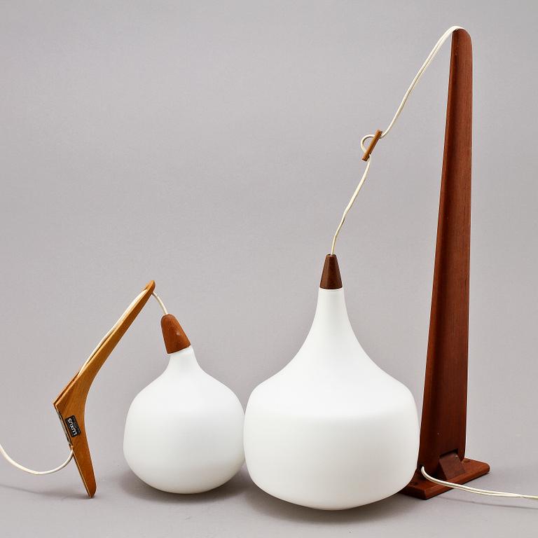 VÄGGLAMPOR, 2 st, Uno och Östen Kristiansson, Luxus, 1900-talets tredje kvartal.