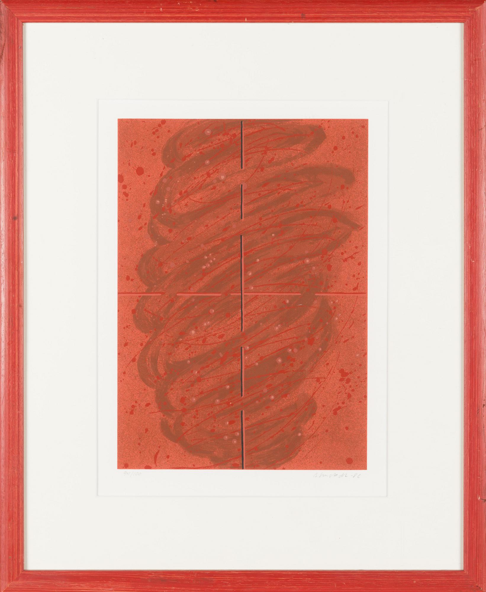 Juhana Blomstedt, serigrafi, signerad och daterad -86, numrerad 94/100.