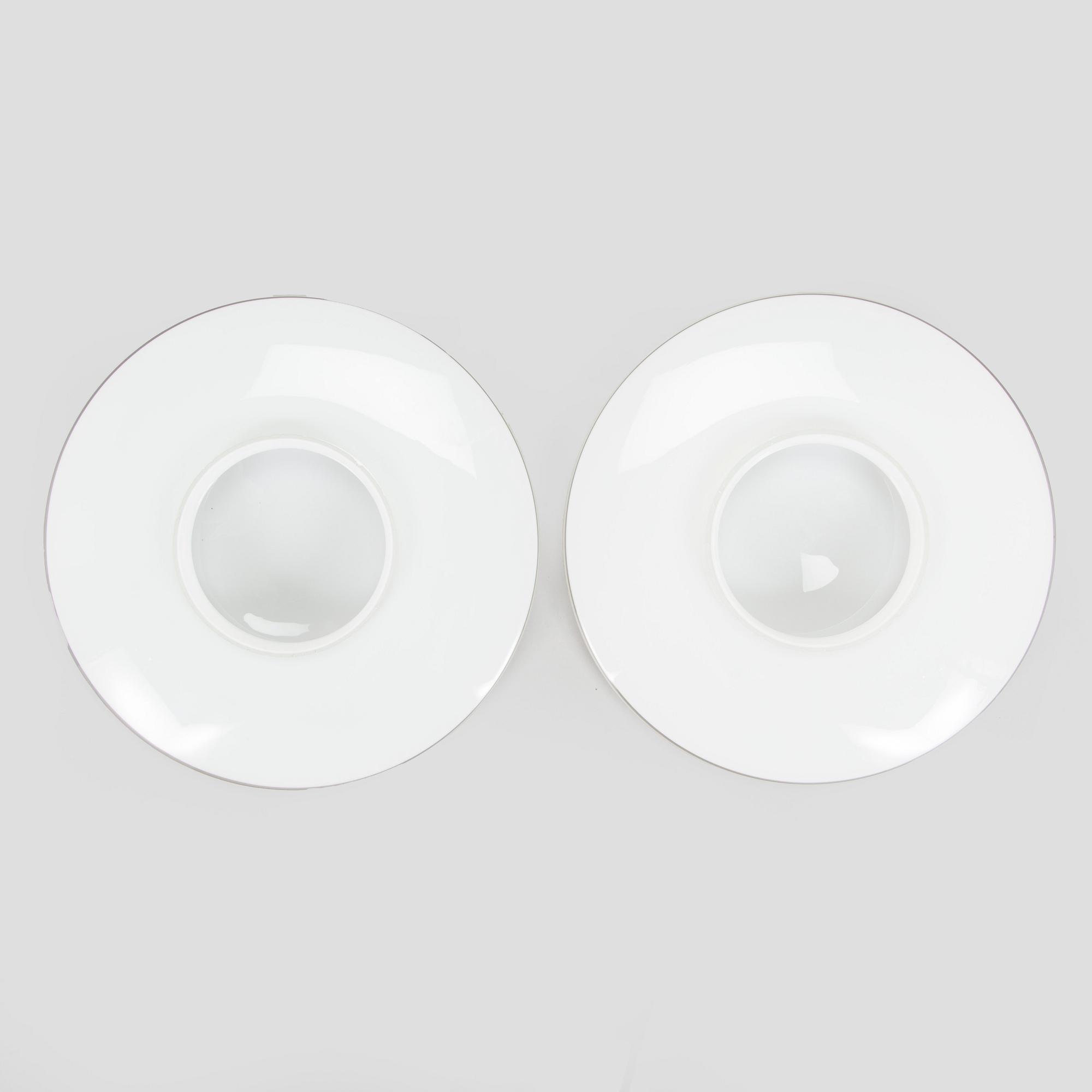 Arne Jacobsen, ceiling lamps/wall lamps, a pair, "AJ-Eklipta", Louis Poulsen, Denmark.
