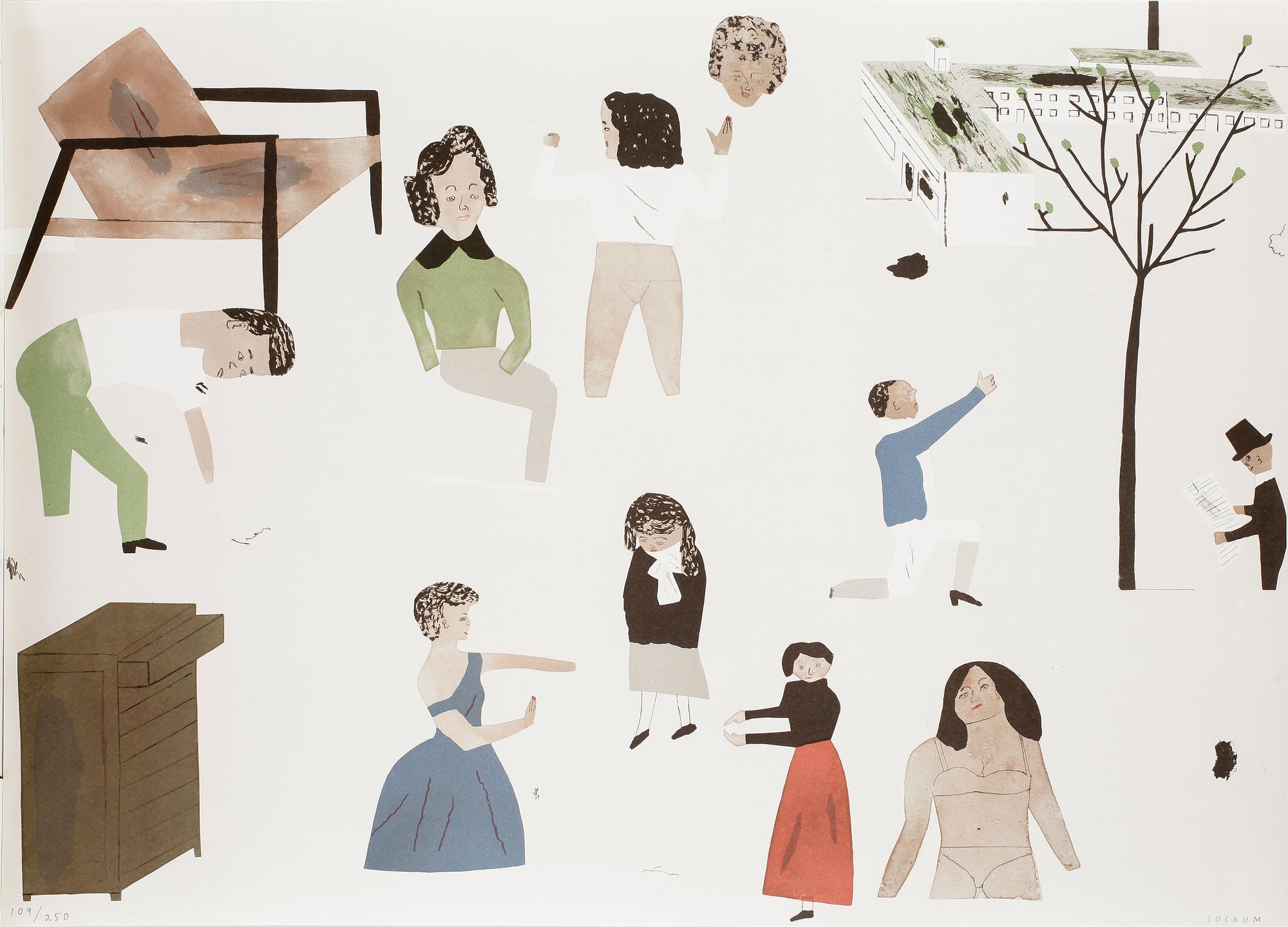 JOCKUM NORDSTRÖM, färglitografi, signerad och numrerad 109/250.