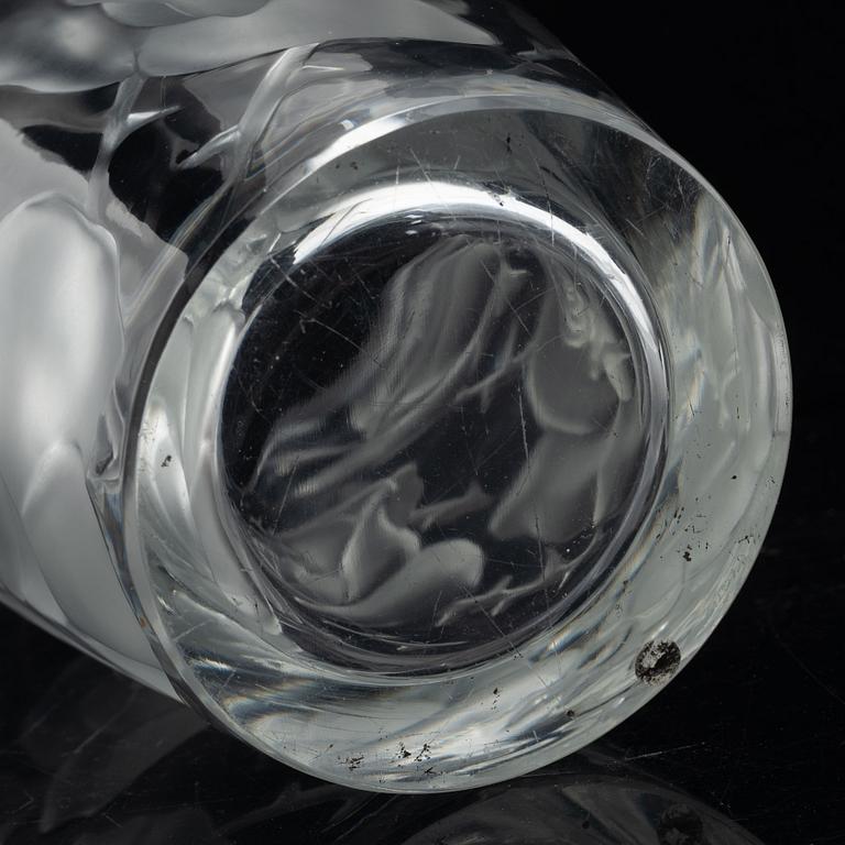 Lalique, an "Ispahan Rose" glass vase, France.