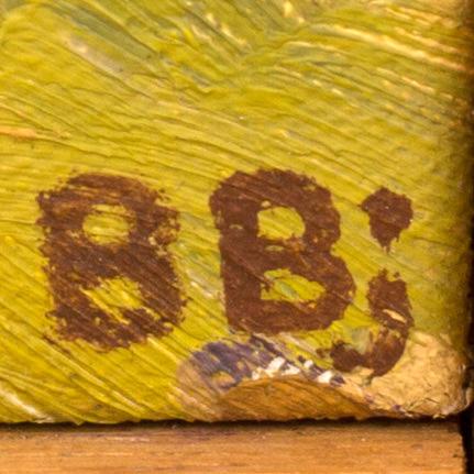 BENTE BJERREGAARD, 3 delar, oljor på duk, signerad.