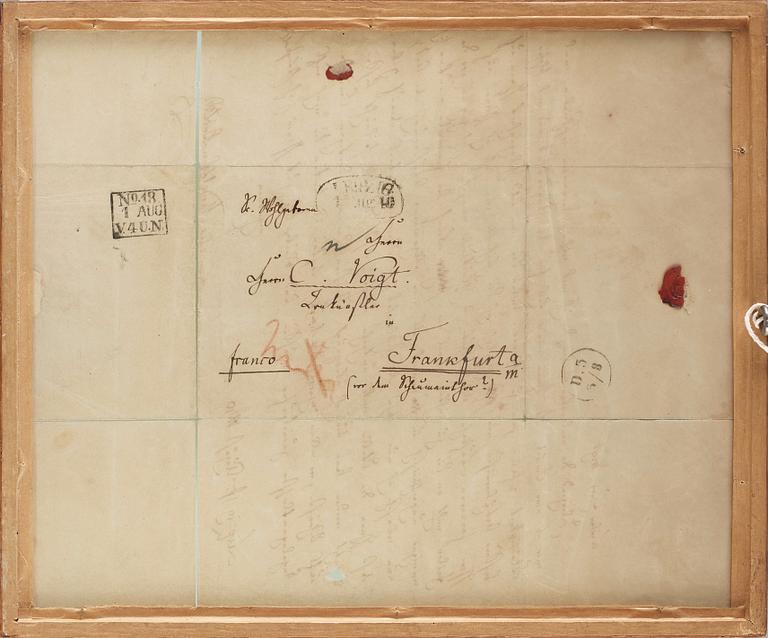 FELIX MENDELSSOHN BARTHOLDY (1809-1847), signed letter, dated Leipzig August 17 1840.