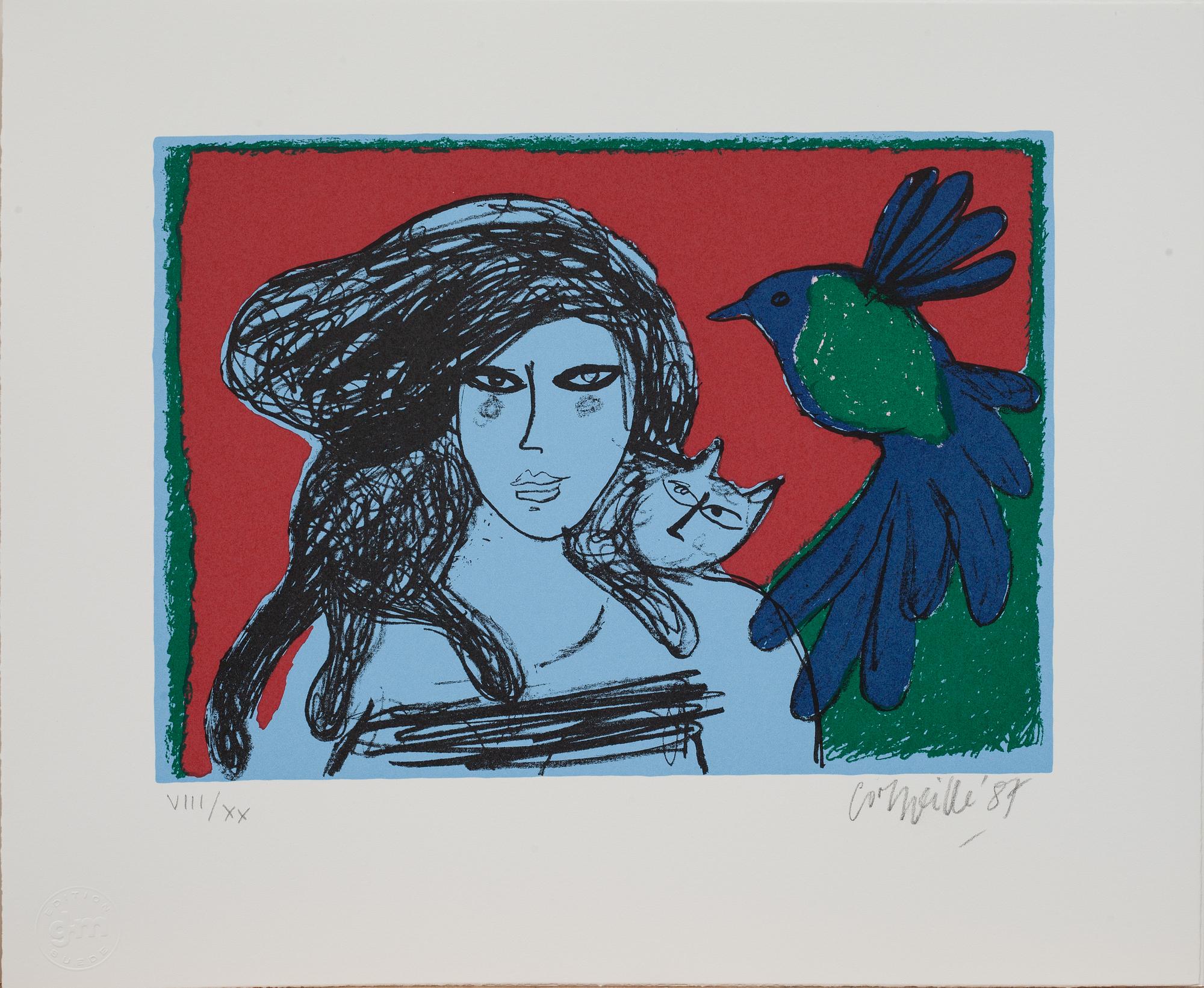 BEVERLOO CORNEILLE, mapp med fyra färgserigrafier, signerade och numrerade VIII/XX.