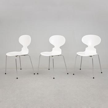STOLAR, 3 st. "Myran". Arne Jacobsen, Fritz Hansen, Danmark.