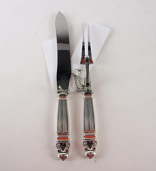 SERVERINGSBESTICK, 2 del, sterling, Georg Jensen, "Konge", Danmark.