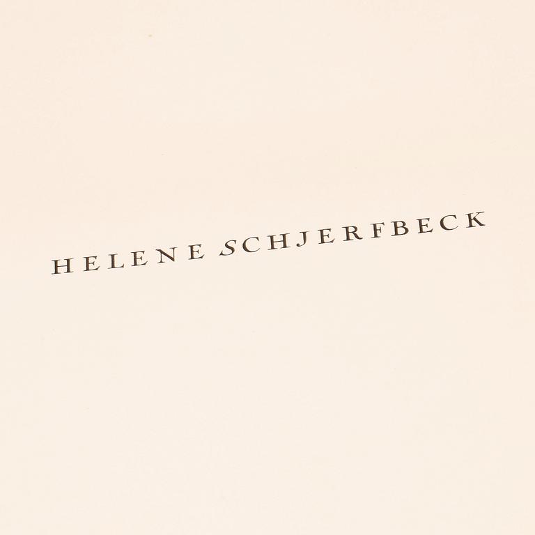 HELENE SCHJERFBECK, mapp med 48 reproduktioner, Gotthard Johansson, numrerad 63/500, Nordisk Rotogravyr Stockholm 1945.