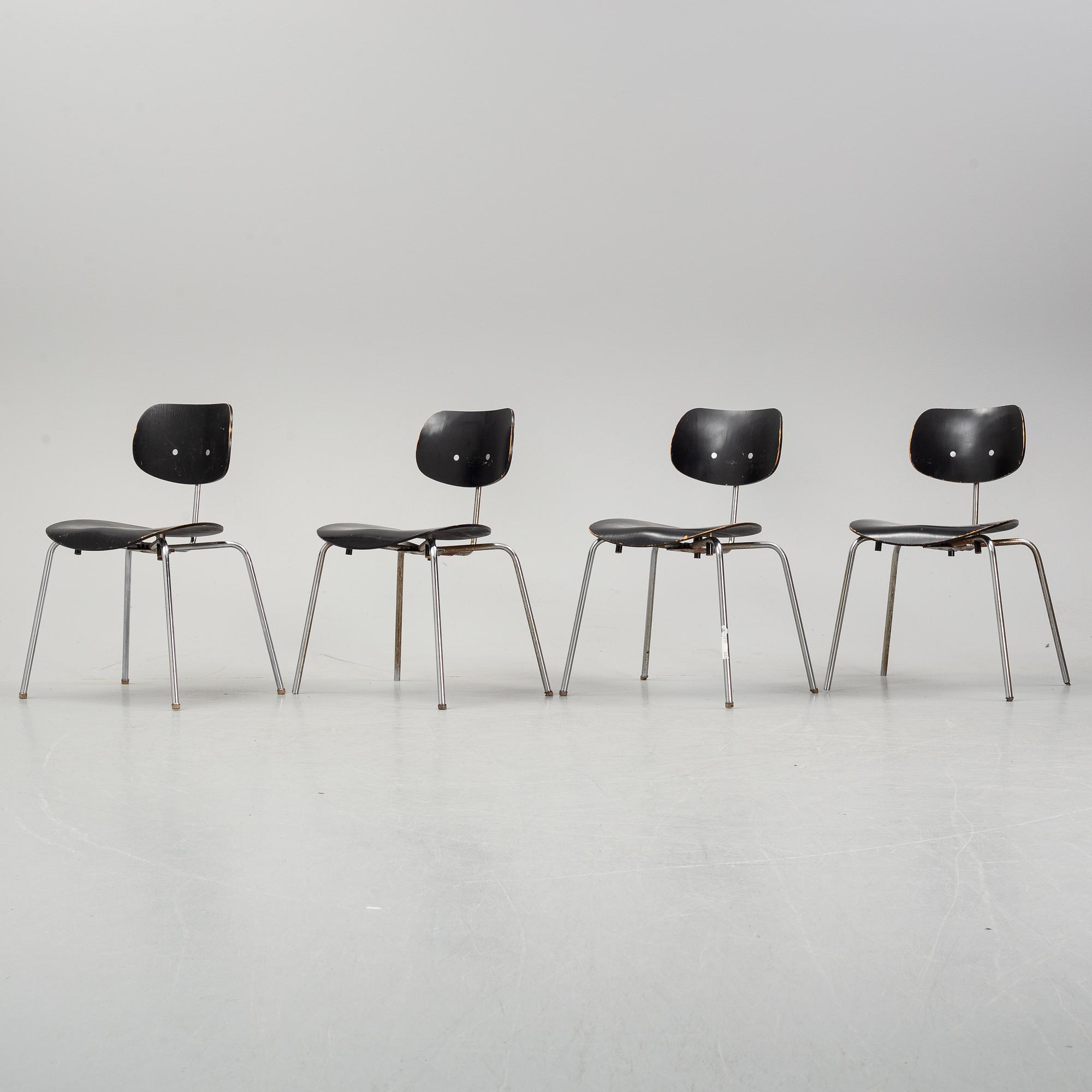 Egon Eiermann, six 'SE 68' chairs, Wilde & Spieth.