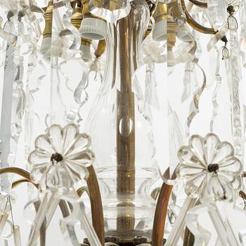 A Rococo style chandelier, first half of the 20th Century.