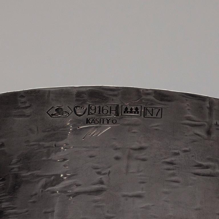 TAPIO WIRKKALA, SKÅL, silver, signerad TW, Hopeakeskus Oy, Tavastehus 1966. Vikt 519 g.