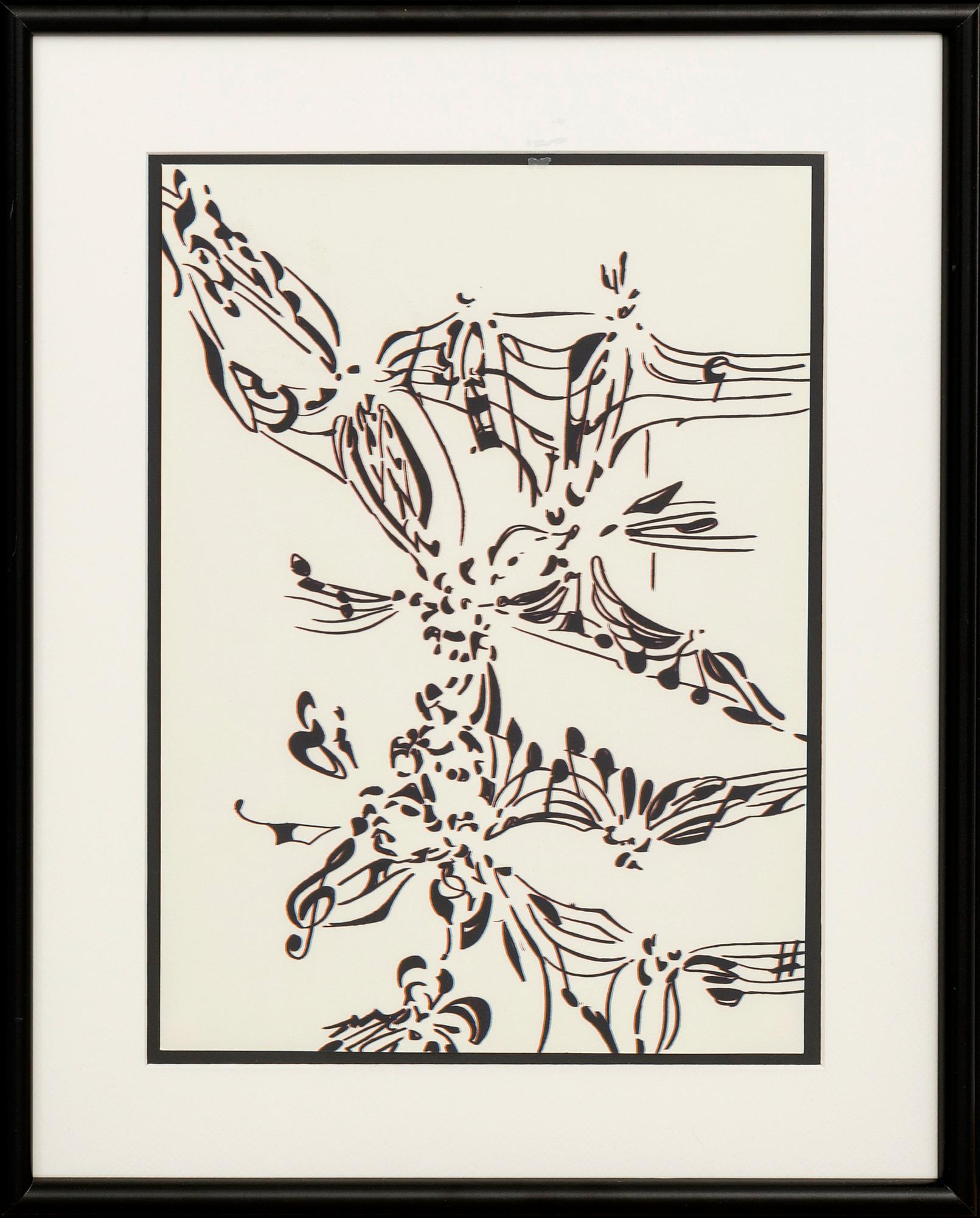 POL BURY, colour lithographe, unsigned, from Derrière le Miroir nr 209 1974.