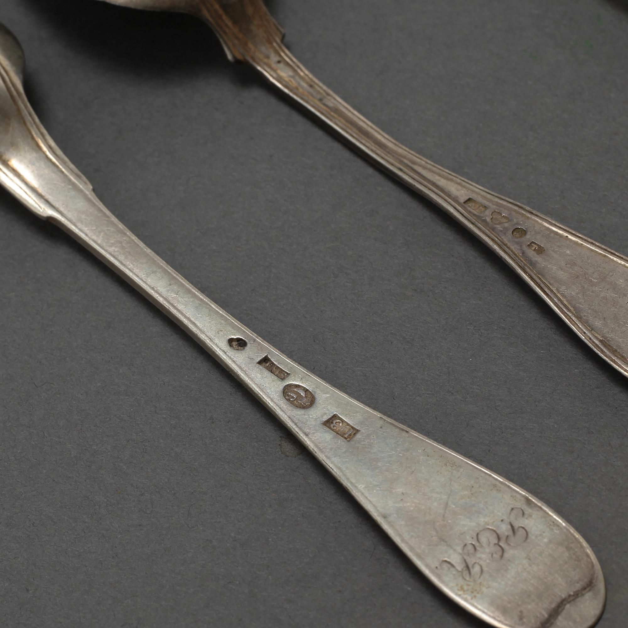 28 pcs of silverware, 19th century.